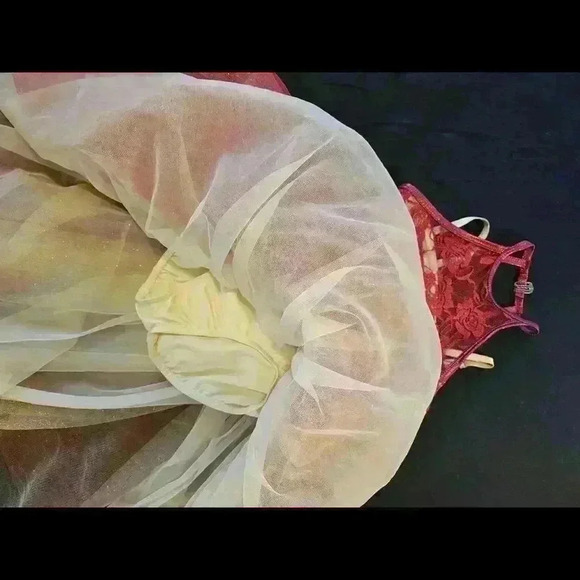 Elegant Burgundy Lace and Tulle Dress for Special Occasions - Picture 5 of 6